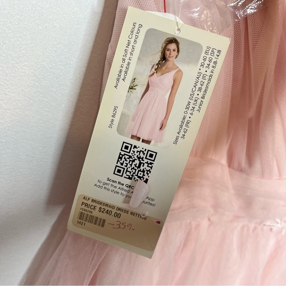 ALFRED Angelo Modern Vintage Style Ballerina Chiffon Bridesmaid Prom Dress NWT - Picture 9 of 16